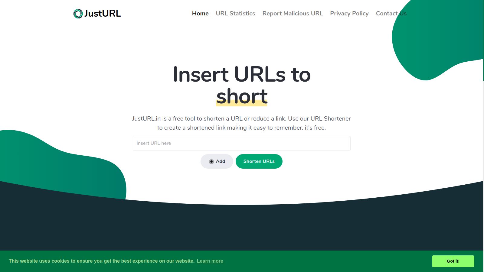 JustURL - A tool to shorten a URLs